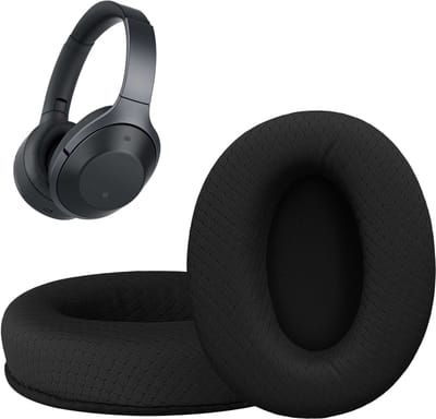 kwmobile 2x oorkussens geschikt voor Sony MDR-1000X / WH-1000XM2 koptelefoon in zwart - Voor over-ear hoofdtelefoon