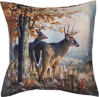 Clayre & Eef Kussenhoes 45x45 cm Bruin Polyester Rendieren