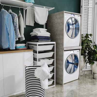 Wasruimte kast voor wasmachine en droger - 66 x 180 x 65 cm