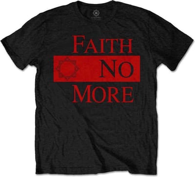 Faith No More - Classic New Logo Star Heren T-shirt - S - Zwart