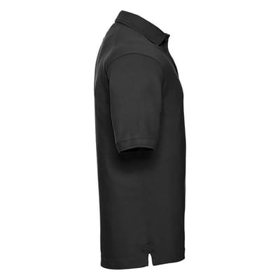 Russell Heren Ripple Collar & Manchet Poloshirt met korte mouwen (Zwart)