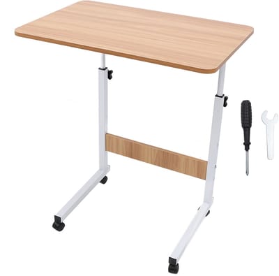 Overbedtafel op Wielen – 80 x 40 cm – Hoogte Verstelbaar – Verrijdbaar Laptoptafel Design – Voor Bank en Bed