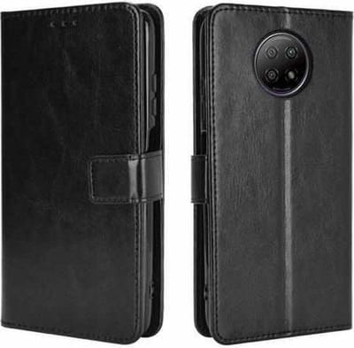 Portemonnee Book Case Hoesje Geschikt voor: Xiaomi Redmi Note 9T (5G) -  zwart
