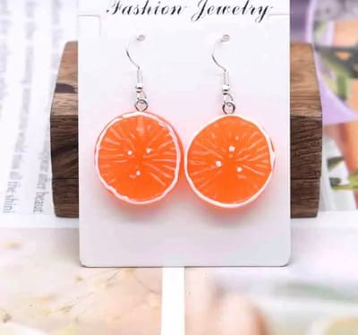 Akyol - sinaasappel oorbellen – Oorbellen dames koningsdag - oorbellen koningsdag - oorbellen meisjes - groente en fruit oorbellen - oorbellen sinaasappel - fruit oorbellen - oorbellen cadeau - oorbel sinaasappel - sinaasappel the