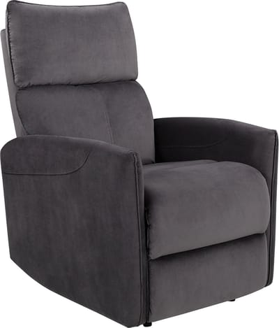 Pineto-Relaxfauteuil met elektrische functie in fluweel antraciet