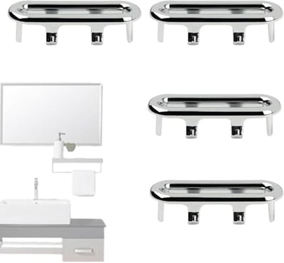 Overloopafdekking Bad - Reserve Badstop - Badkamer Reparatie - Eenvoudige Installatie - 4 stuks - Plat
