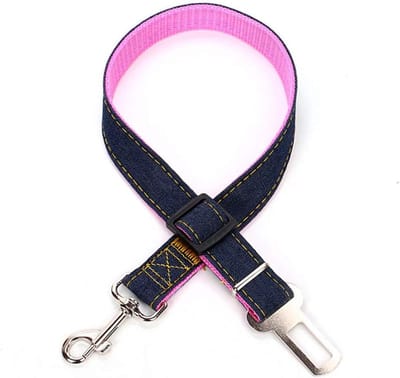 Veiligheidsgordel Hond - Honden autogordel - Veilig reizen - Verstelbare lengte - 165-252 inch - Roze