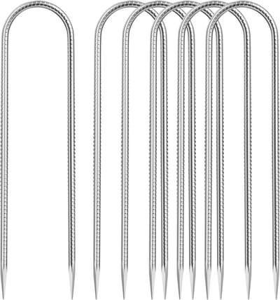 6x Extra Sterke Grondankers 30 cm - Robuuste Staalkwaliteit voor Trampoline, Tent, en Schaduwdoek