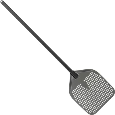 HCB® - Professionele antikleef Pizzaschep - Ø30 cm x 120 cm - Pizza schep van geperforeerd geanodiseerd aluminium - Lichte Pizzaspatel - Draaischep voor pizzaoven en bbq - 0.80 kg - 2261