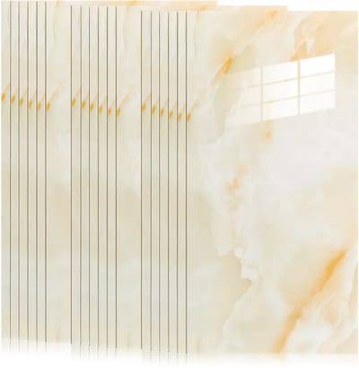 20 Stuks Zelfklevende Douche Muurstickers 30x60 cm - Waterdicht Marmer Print Tegelfolie voor Badkamer & Keuken | Moderne Tegelstickers,Yellowstone-patroon - G-stijl