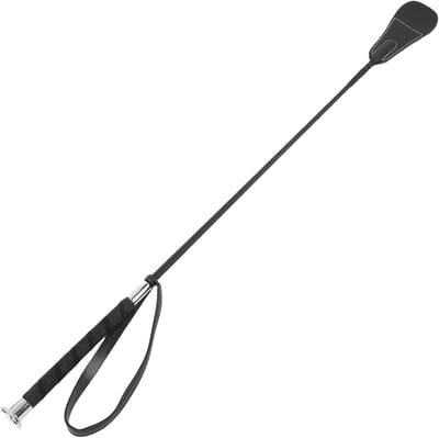 Rijdende Ogen voor Paarden, 26.8 Inch PC Fiber Stok en Leren Paardenzweep met Rubber Polsband voor Training en Dierenverzorging