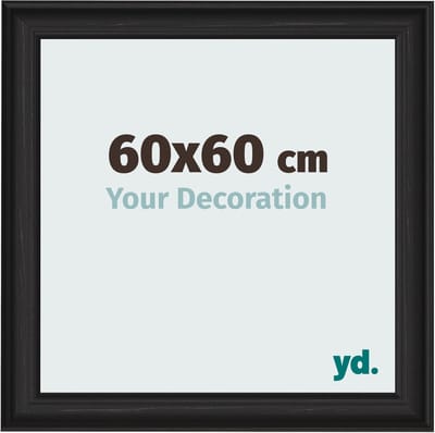 Your Decoration - Fotolijst 60x60 cm - MDF - Zwart Houtnerf - Lazio