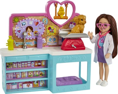 Barbie Chelsea - Dierenarts speelset met pop Speelpoppen