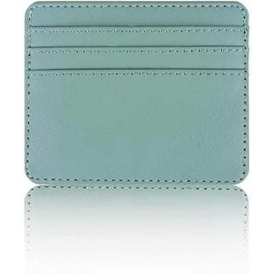 Mode leren ultradunne kaarthouder bank creditcard ID-kaarten hoes etui portemonnee organizer dunne zakelijke bankkaart verpakking blauw