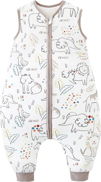 Famanu - Babyslaapzak met beentjes, 2,5 tog, vierseizoenen-slaapzak, slaapzak voor baby's en kinderen, 100 cm