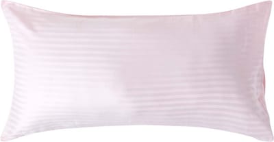 Homescapes Satijn Streep Katoen Kussensloop 50x90 cm – Roze – 100% Egyptisch Katoen – Draaddichtheid 330