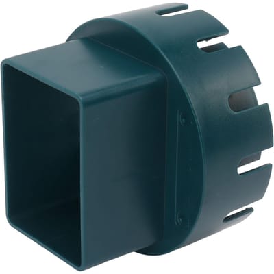 Adaptateur de descente pluviale Adaptateur de drain en plastique Remplacement Convertisseur de tuyau de descente Connecteur avec vis Green S 2x3in gray