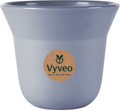 Vyveo - Bloempot Aalta - 13x11 - Donkergrijs - Bloempot voor binnen en buiten - Lichtgewicht - Breukbestendig - Vorstbestendig - UV-bestendig