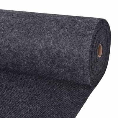 vidaXL - Tapijt - Antracietkleurig - 1,2 - x - 10 - m - Polyester