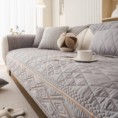 Crème Wind Sofahoes voor Woonkamer Universeel Antislip Gewassen Katoenen Sofa Kussen Antislip Sofahoes Huisdecoratie Bankhoes 70x70cm 1pcs