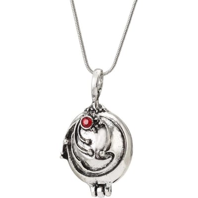 Collier The Vampire Diaries Elena Gilbert Mode Pendentif Vervaine Verveine Bijoux Hommes Femmes Cadeaux Fête de Noël 50cm argent antique