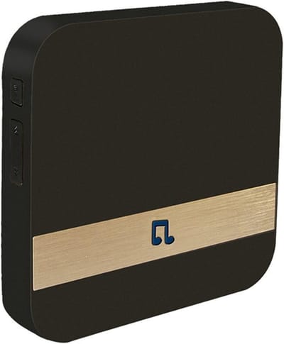 Draadloze Deurbel Ontvanger - Chime Muziek - Beveiliging Thuis - Instelbaar Volume - 81x81x20mm - Zwart