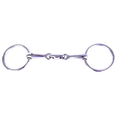 Dubbel roestvrijstalen paardenbit voor pony's BR Equitation