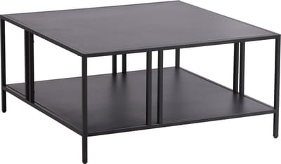 Salontafel Kumlinge metaal 40x80x80 cm zwart