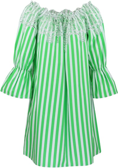 Princess goes Hollywood - groen gestreepte jurk - maat 36