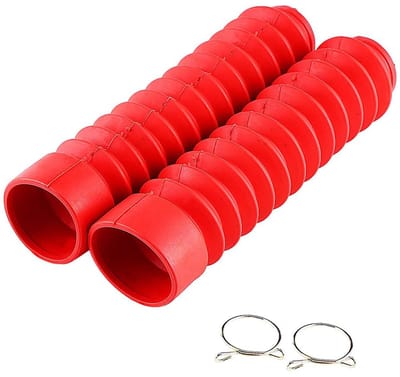 Dailygoods- Vorkbeschermer Rubberen - 2 Stuks - 205x42mm - Kunststof - Motorfiets - Bescherming tegen vuil/dust - Motorbalg
