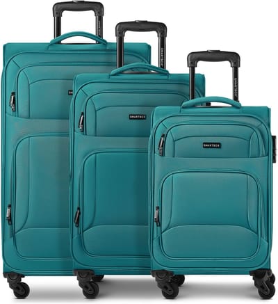 Smartbox Edition 04 4 wielen Kofferset 3-delig met uitbreidingsplooi - Zachte bagage - Combinatieslot - petrol