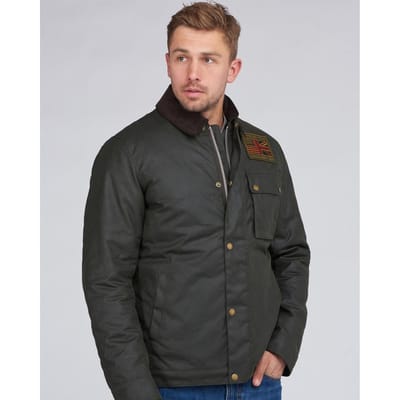 Barbour International Workers Waxjas Sage Groen - Maat L - Heren - Outdoor jassen