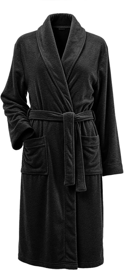 Dreamhouse Soft Terry - Badjas - Katoen badstof - S/M - Zwart - Ultra zacht en warm