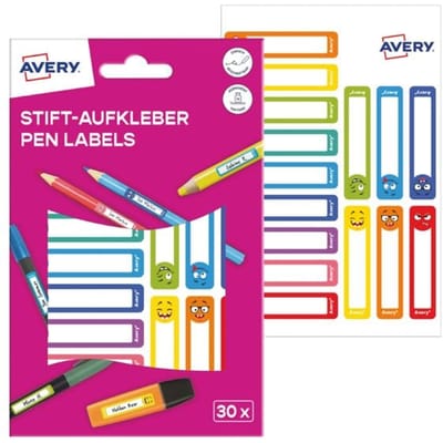 AVERY Stiftetiketten, papier, 10 x 50 mm, gekleurde kaders