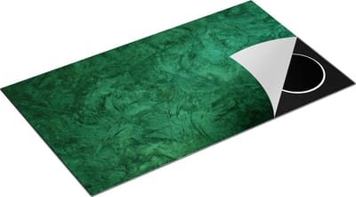 Chefcare Inductie Beschermer Donker Groene Muur - Stenen Muur in het Groen - 90x50 cm - Afdekplaat Inductie - Kookplaat Beschermer - Inductie Mat