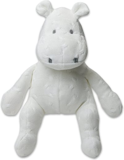 Baby's Only Knuffel nijlpaard Cable - Knuffeldier - Baby knuffel - Wit - 35 cm - Baby cadeau