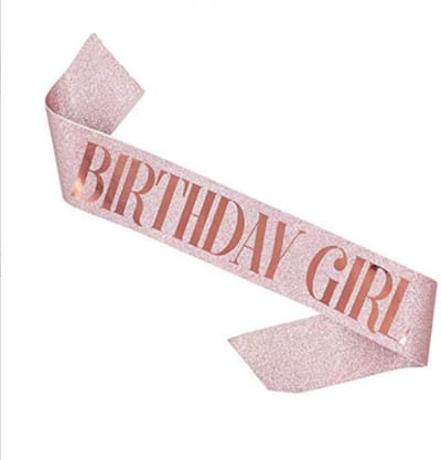 Joya Party® Birthday Girl sjerp | Rosé goud glitter | Sjerp | Birthday girl | Rose goud | Verjaardag