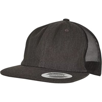 Flexfit - Denim Trucker Snapback Pet - Zwart