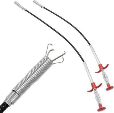 2x Flexibele Afvoer Ontstopper Spiraal - 1.60m & 0.60m voor Keuken, Badkamer en Verstopte Riool