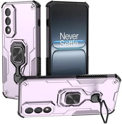 MobyDefend Hoesje - Geschikt voor OnePlus Nord 5 - Dubbelgelaagde Pantsercase Met Standaard - Roze