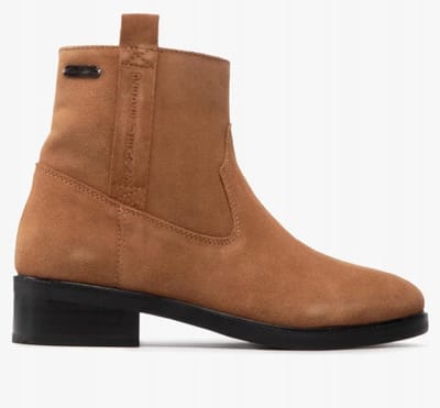 Pepe Jeans - Leren Enkellaarzen - Blokhak - Bruin - Maat 41