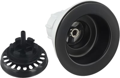 Keuken Afval Kit - Gootsteen Zeef - Voorkom Verstopping - Efficiënte Vanger - 114mm Flens - Zwart