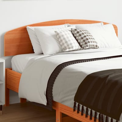 vidaXL - Hoofdbord - 135 - cm - massief - grenenhout - wasbruin