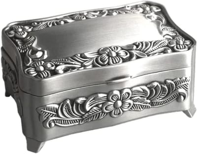 Muziekdoos Metaal - Decoratief Geschenk - Herinneringen Ophalen - Sankyo Beweging - 7.2 x 5.8 cm - Zilverkleurig