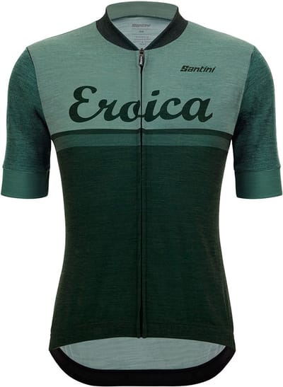 Santini Eroica Valle Korte Mouw Wielertrui Groen 4XL Man