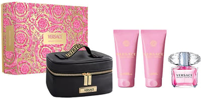 Versace Bright Crystal Gift Set EDT 90ML + SG 100ML + BL 100ML + small Beauty Case