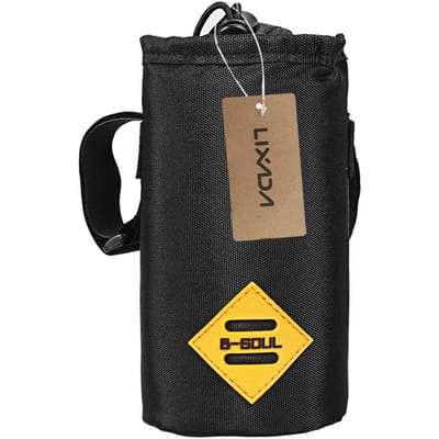 Waterbestendig fietsstuur bidonhouder tas opbergtas voor fietsen kamperen wandelen L black