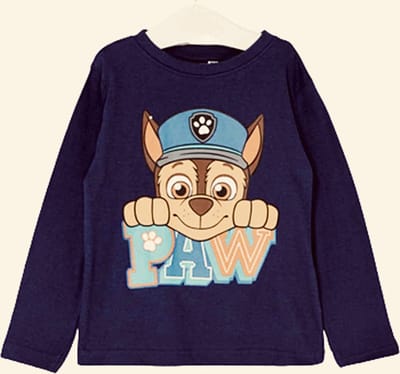 Paw Patrol Shirt - Lange mouw - Chase - Navy - Maat 98 (3 jaar)