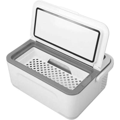 Réfrigérateur à insuline à 2 niveaux, portable, température constante, rechargeable, affichage LED gray