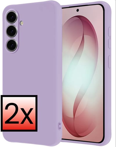 Hoesje - 2 Stuks - Geschikt voor Samsung Galaxy S26 - Sterk & Shockproof - Case Siliconen - Back Cover - Telefoon Hoes - Lila